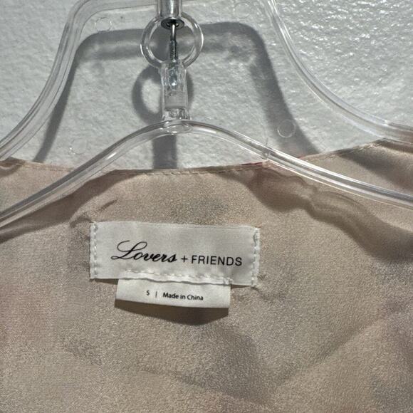 Lovers + Friends Size Small Jill Floral Print Wrap Mini Dress Crochet Trim READ - Picture 5 of 11